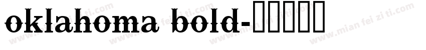 oklahoma bold字体转换
